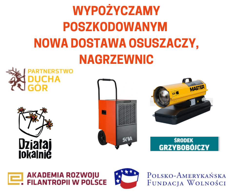 Nowa dostawa - osuszacze i nagrzewnice do użyczenia