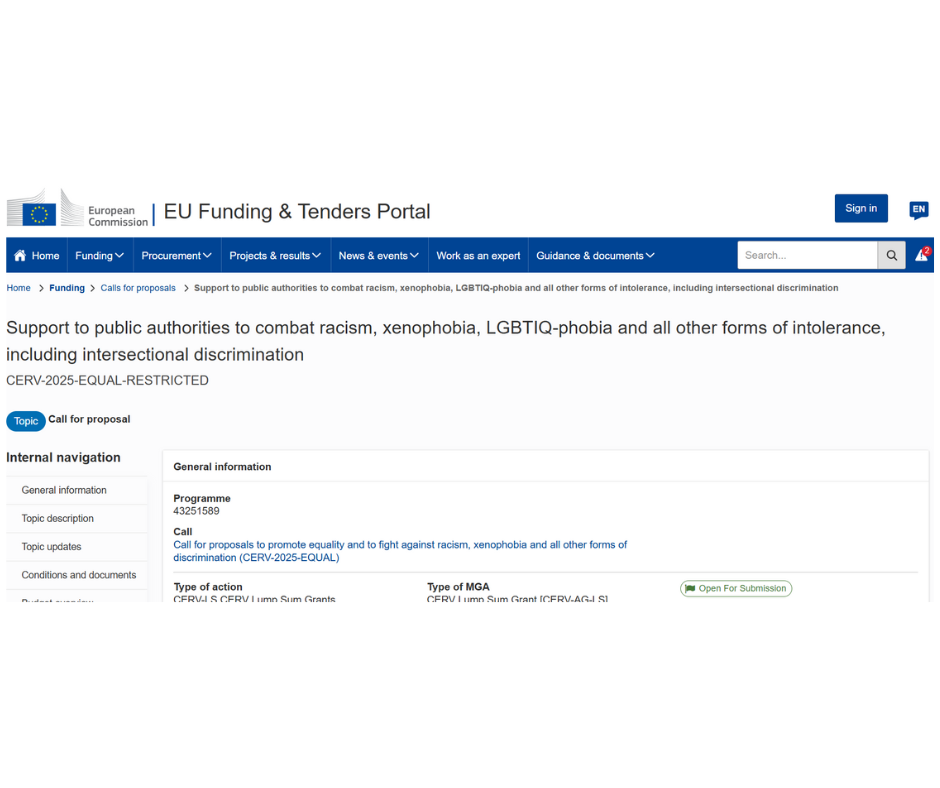 Program CERV: Promocja równości i zwalczanie rasizmu, ksenofobii i innych form dyskryminacji