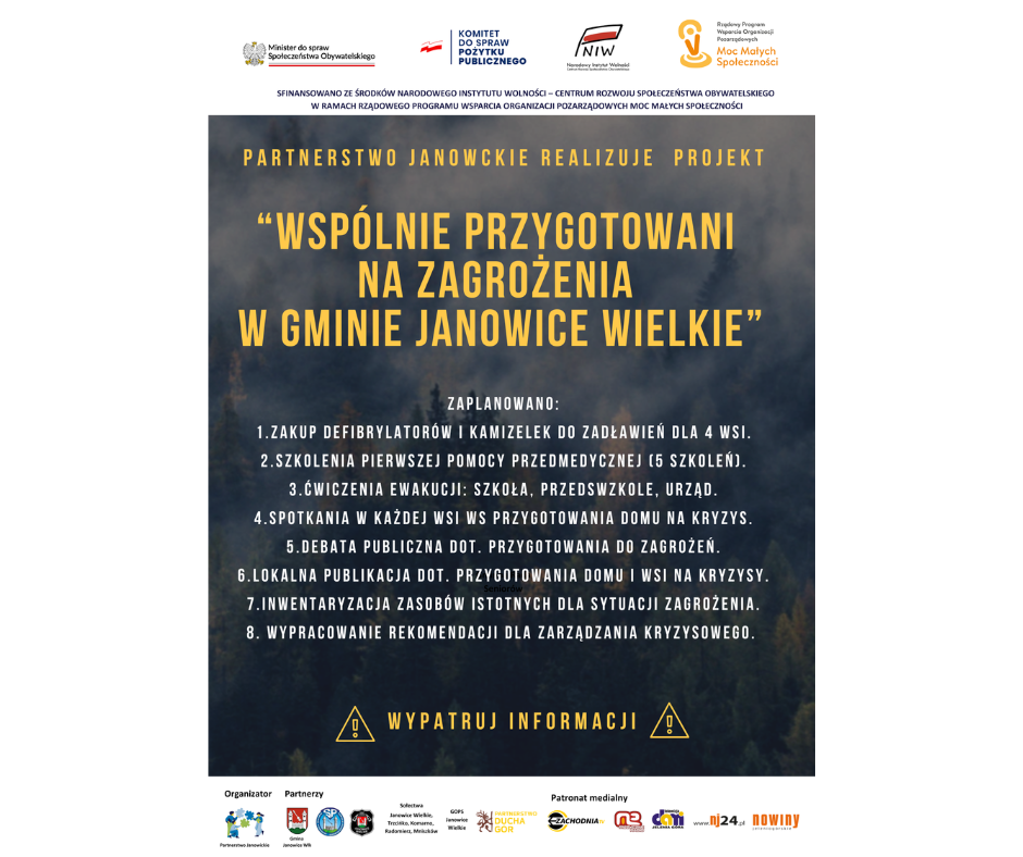 Partnerstwo Janowickie nowy projekt dot. bezpieczeństwa