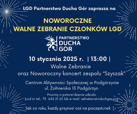 Noworoczne Walne Zebranie Członków LGD