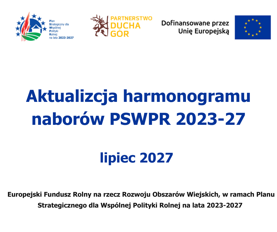 Aktualizacja harmonogramu naborów PSWPR 2023-27