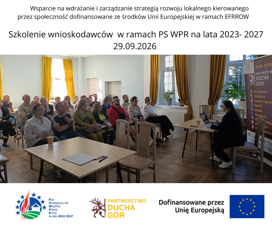 Szkolenie dla wnioskodawców START DG 29.09.2026 - relacja